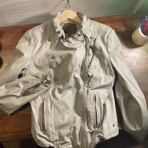 Beautiful light gray leather Muuba jacket
